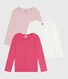 Setje met effen katoenen T-shirts met lange mouwen voor kinderen