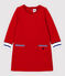 Robe manches longues en molleton bébé fille rouge TERKUIT