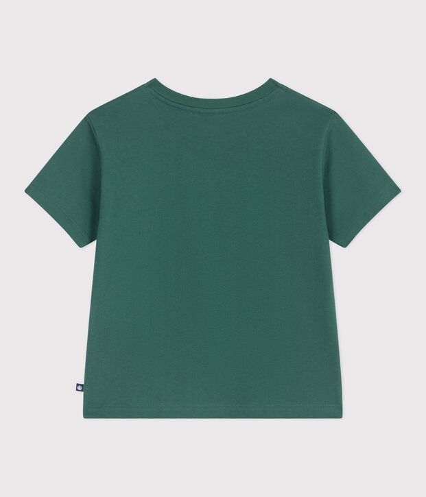 T-shirt met korte mouwen en print voor kinderen groen