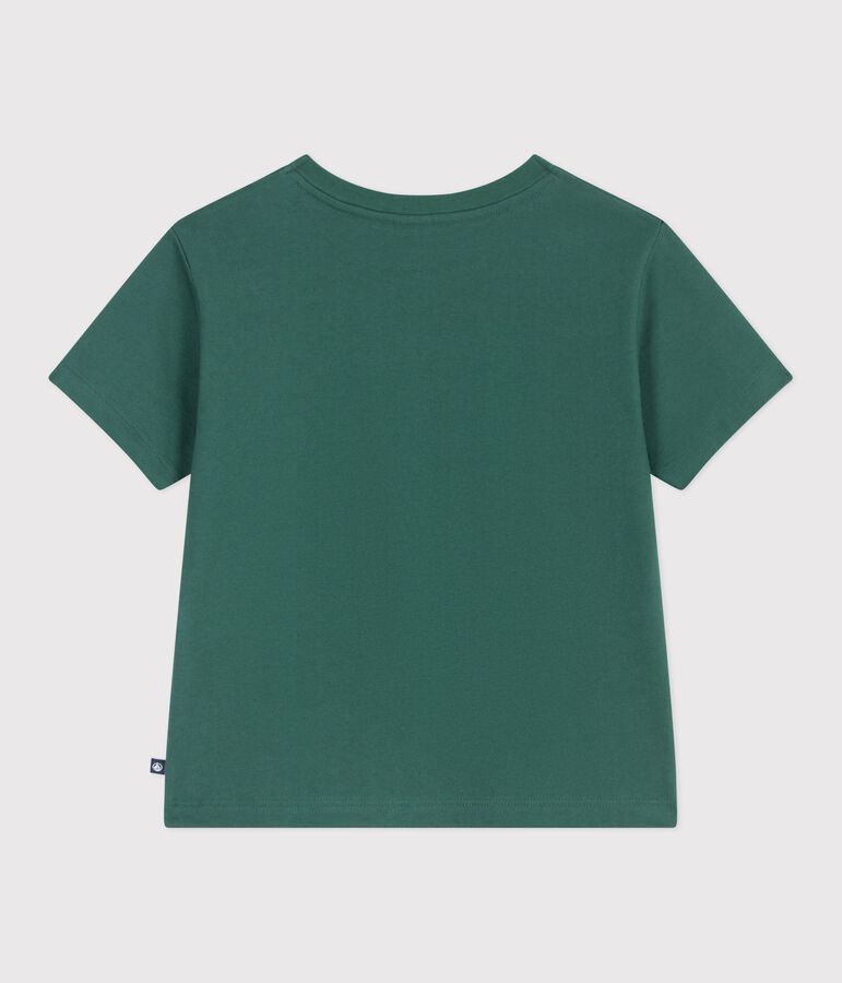T-shirt met korte mouwen en print voor kinderen groen