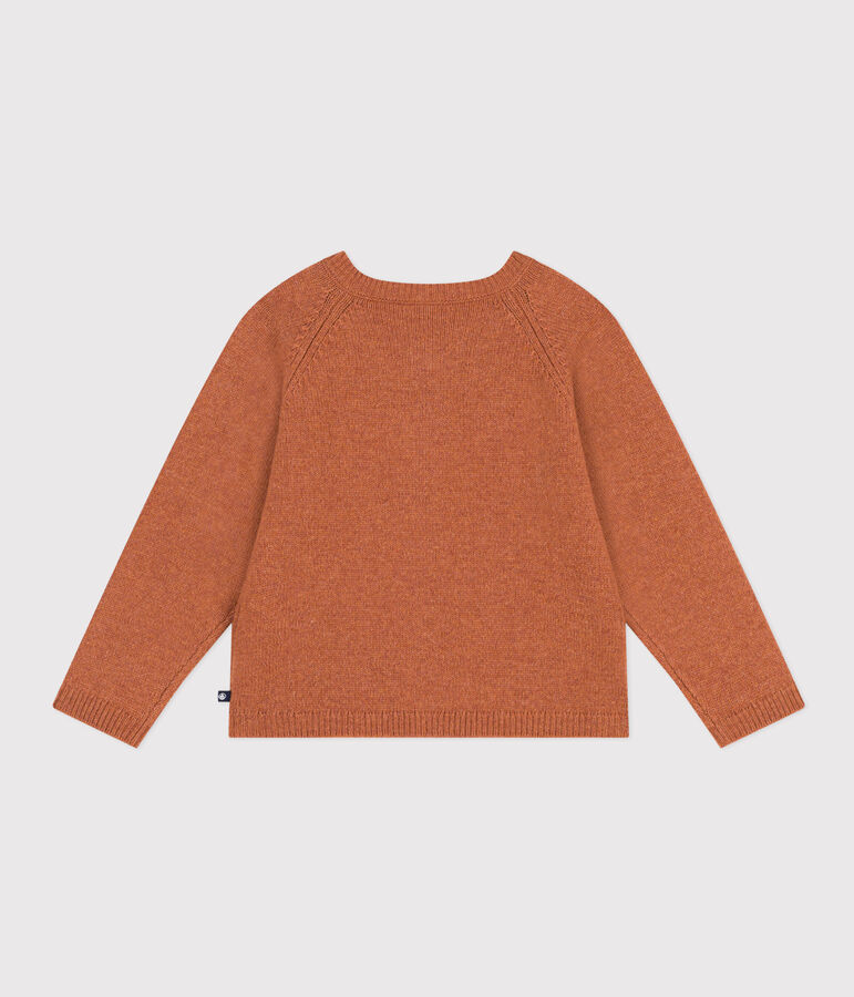 Meisjesvest in wol bruin