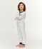 Jongenspyjama met hoge taille van molton wit MARSHMALLOW/wit MULTICO