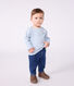 Gestreept T-shirt met lange mouwen in katoen voor baby's