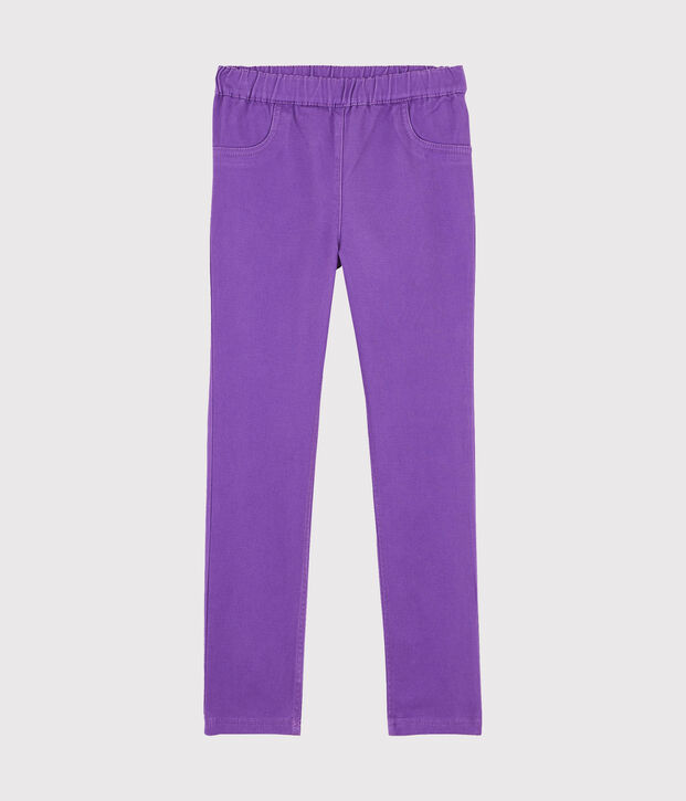 Jean slim stretch enfant fille violet