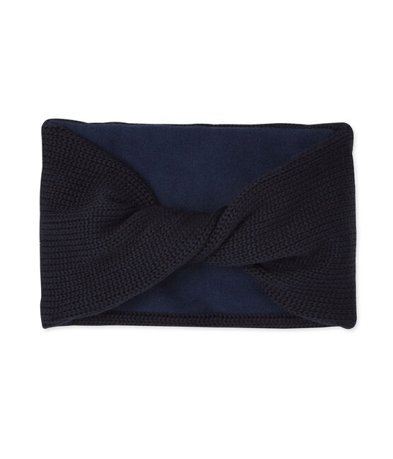 Gebreide kindersnood met voering blauw SMOKING
