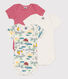 Lot de 3 bodies manches courtes explorateurs en coton