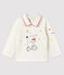 T-shirt babyjongen met polokraag. wit MARSHMALLOW