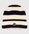 Bonnet rayé en tricot doublé en polaire enfant garçon-fille bleu SMOKING/ AVALANCHE