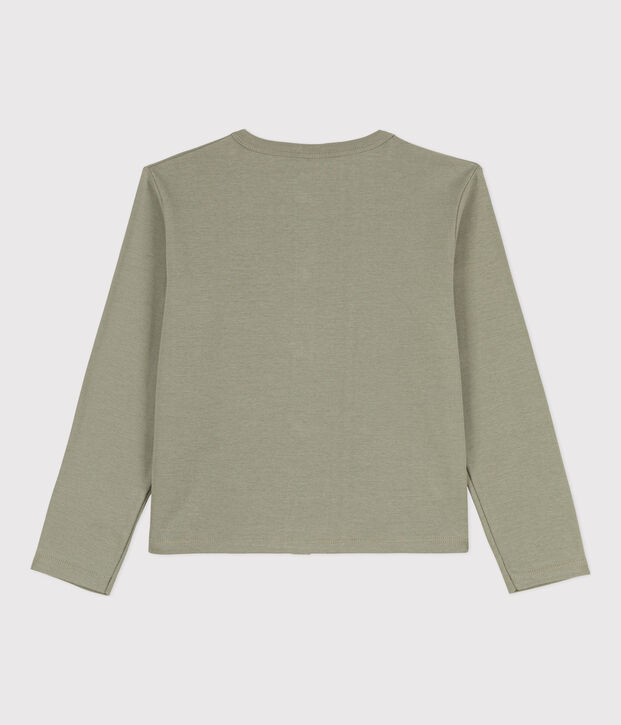 Vest voor meisjes in katoen groen