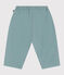 Pantalon bébé en coton et lin uni vert PAUL