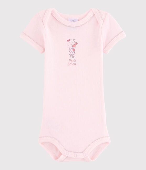 Body manches courtes bébé fille rose VIENNE