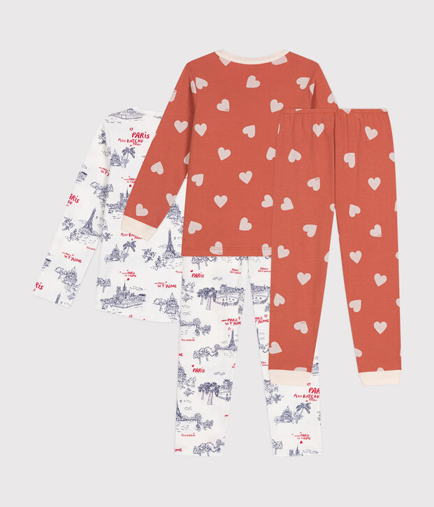 Set met 2 katoenen pyjama's voor kinderen multicouleur