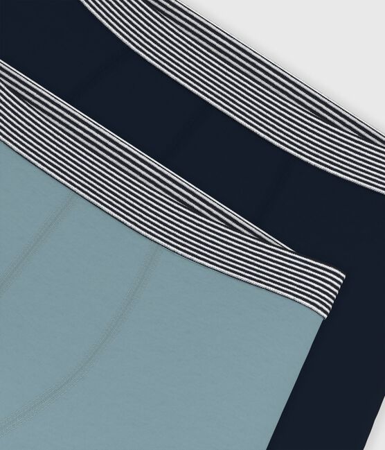 Setje met effen boxershorts voor kinderen in katoen en elastaan variante 1