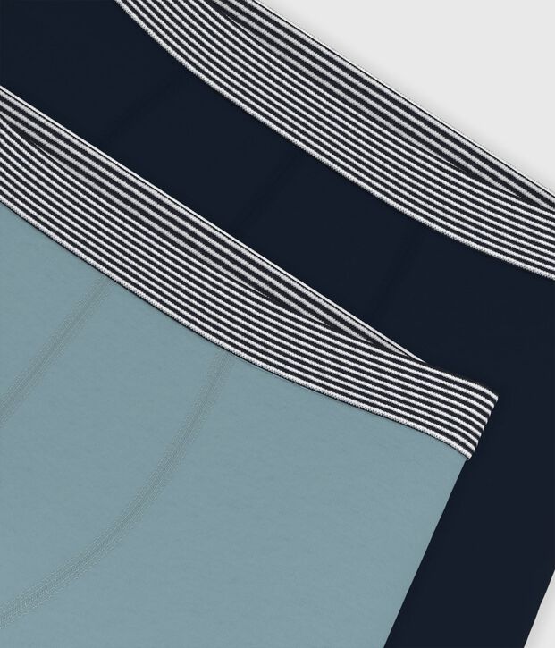 Lot de boxers enfant en coton et &eacute;lasthanne uni multicouleur