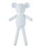 Doudou ourson rayé milleraies bleu FRAICHEUR/blanc ECUME CN