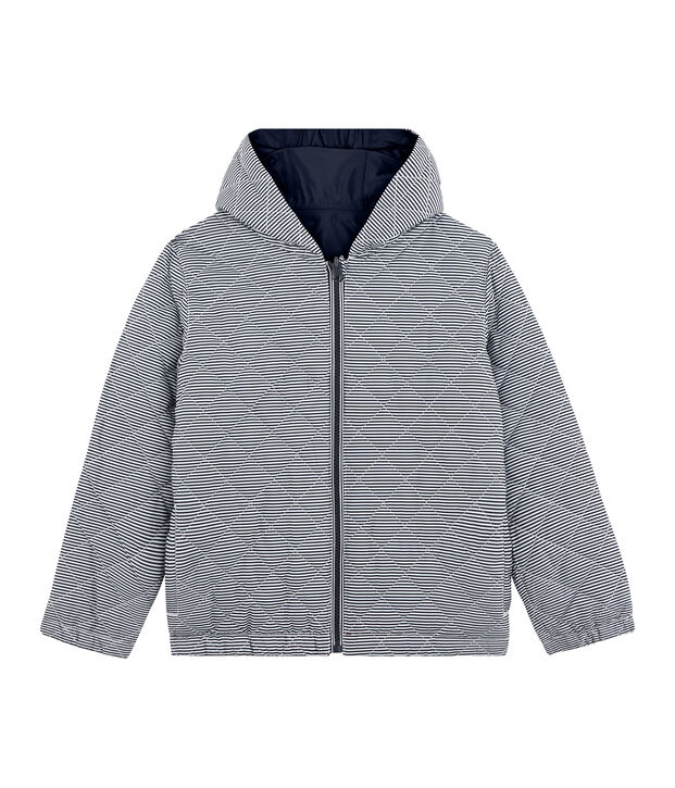 Coupe vent chaud et r&eacute;versible enfant mixte bleu marine
