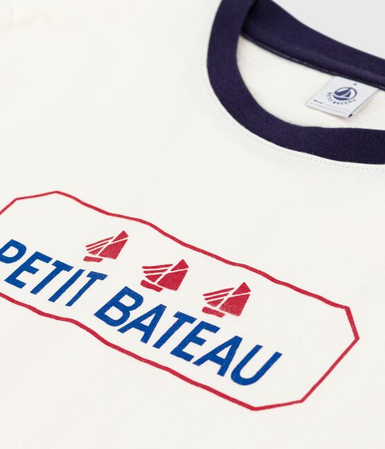Katoenen dames-T-shirt met korte mouwen - Le Droit blauw MILK/ SOIR