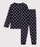 Pyjama met sterren van tubic voor kleine meisjes en jongens blauw SMOKING/wit MARSHMALLOW