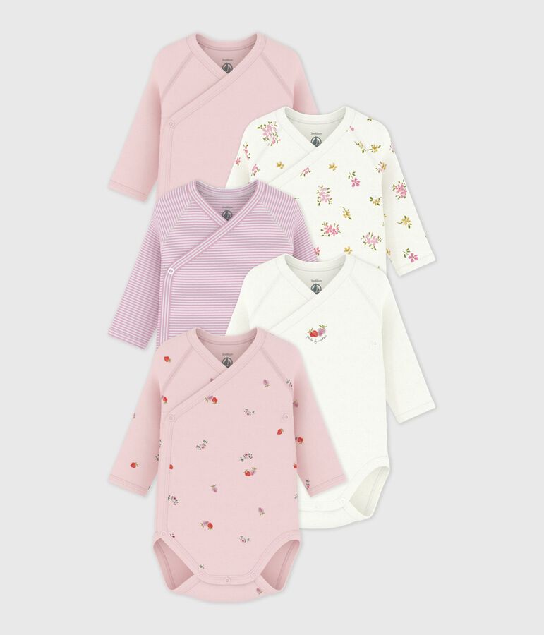 Set van katoenen babyrompertjes met lange mouwen en print multicouleur