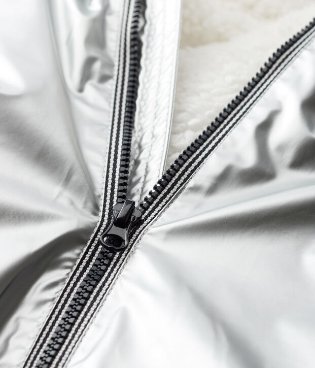 Warme, met sherpa gevoerde regenjas voor baby meisje/jongen grijs