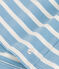 Gestreepte jurk in dik jersey met lange mouwen voor baby's AZUL/ MONTELIMAR