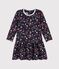 Katoenen jurk met lange mouwen baby blauw SMOKING/wit MULTICO