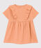 Robe manches courtes en gaze de coton bébé rose SIENNA