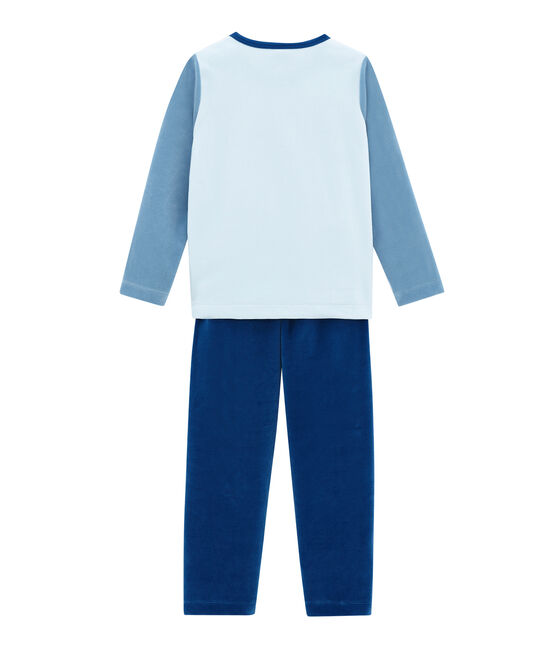 Jongenspyjama blauw LIMOGES/wit MULTICO