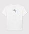 Tee-shirt en coton bio enfant fille - garçon blanc ECUME
