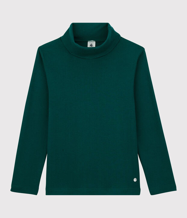 Sous-pull en coton enfant fille / gar&ccedil;on vert