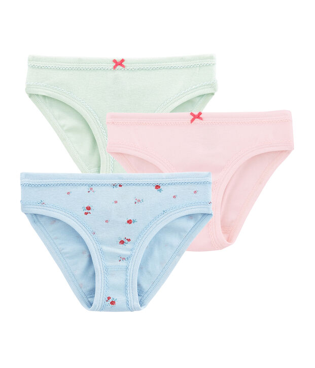 Set van 3 meisjesslips multicouleur