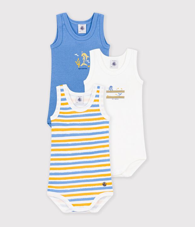 Lot de 3 bodies d&eacute;bardeurs b&eacute;b&eacute; multicouleur