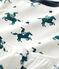 Pyjama imprimé chevaliers petit garçon en coton blanc MARSHMALLOW/blanc MULTICO