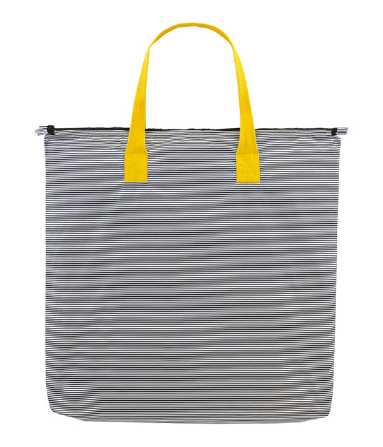 Iconische milleraies gestreepte boodschappentas van ultra licht polyester. blauw SMOKING/wit MARSHMALLOW