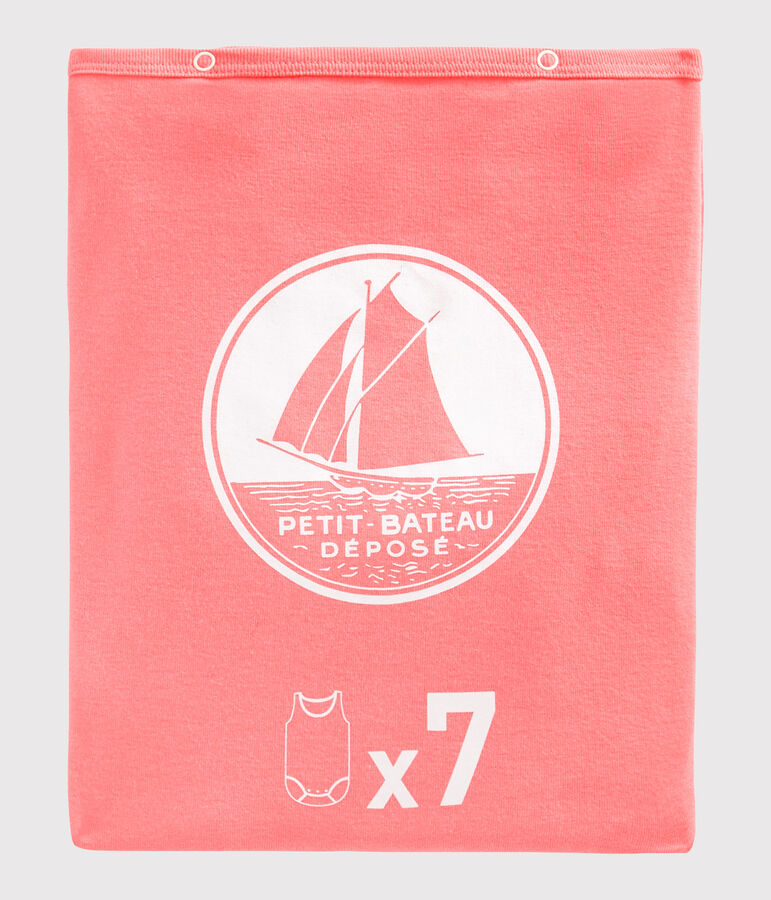 Lot surprise de 7 bodies &agrave; bretelles b&eacute;b&eacute; fille variante 1