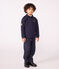 Sweatshirt esprit polo enfant en coton uni bleu SMOKING