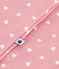 Bodyjama bébé en tubique petits cœurs rose CHARME/blanc MARSHMALLOW