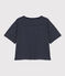 LE BOXY, T-shirt voor dames in katoen  blauw SMOKING/wit MARSHMALLOW