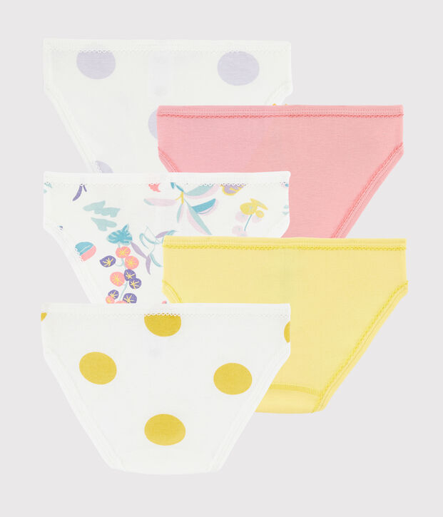 Set van 5 meisjesonderbroeken met jungleprint multicouleur