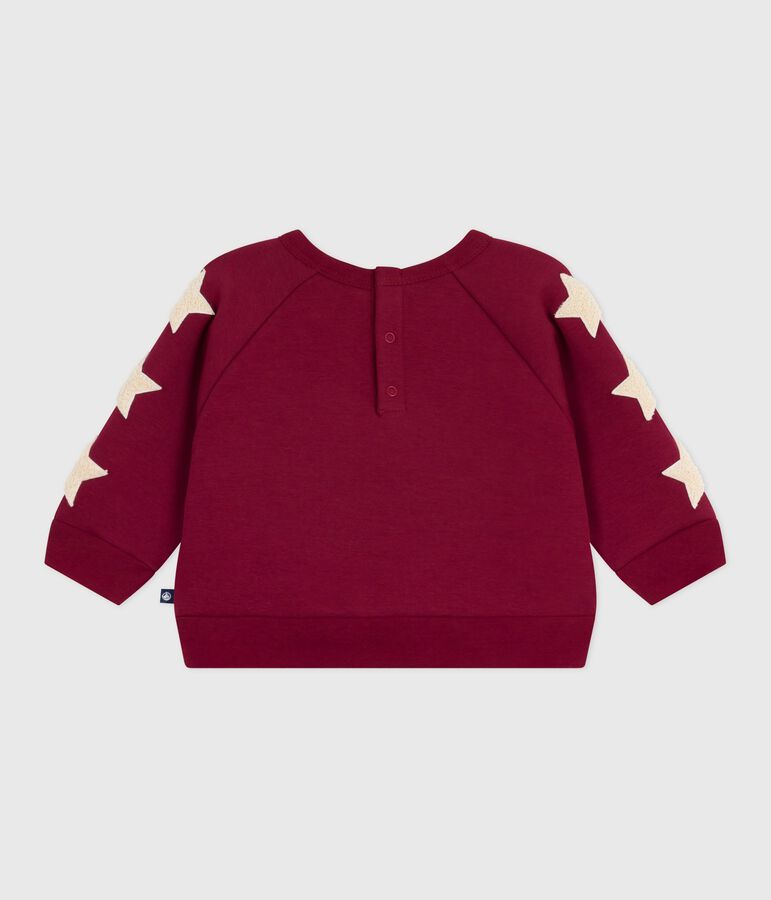 Sweatshirt b&eacute;b&eacute; en coton doux et chaud motif &eacute;toiles rouge