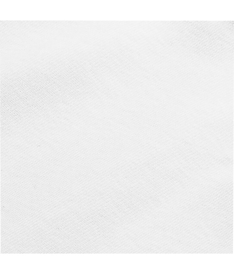 Effen katoenen US babybody met korte mouwen wit Ecume