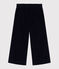 Effen fluwelen broek voor kinderen blauw SMOKING