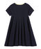Robe fille en coton léger bleu Abysse