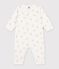 Pyjama b&eacute;b&eacute; en tubique sans pieds imprim&eacute; oursons blanc/BRUN