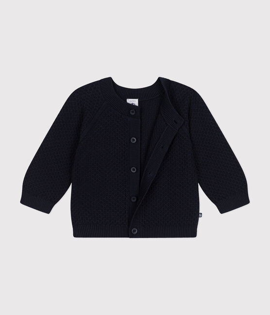 Cardigan en tricot de coton bébé bleu SMOKING