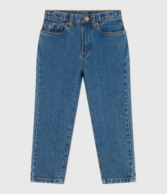 Kinderbroek van denim blauw BLEU MOYEN