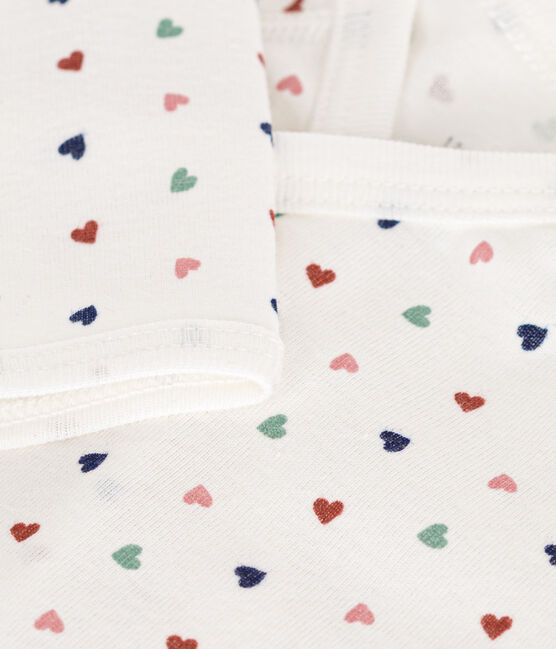 Body croisés manches longues en coton bébé blanc MARSHMALLOW/blanc MULTICO