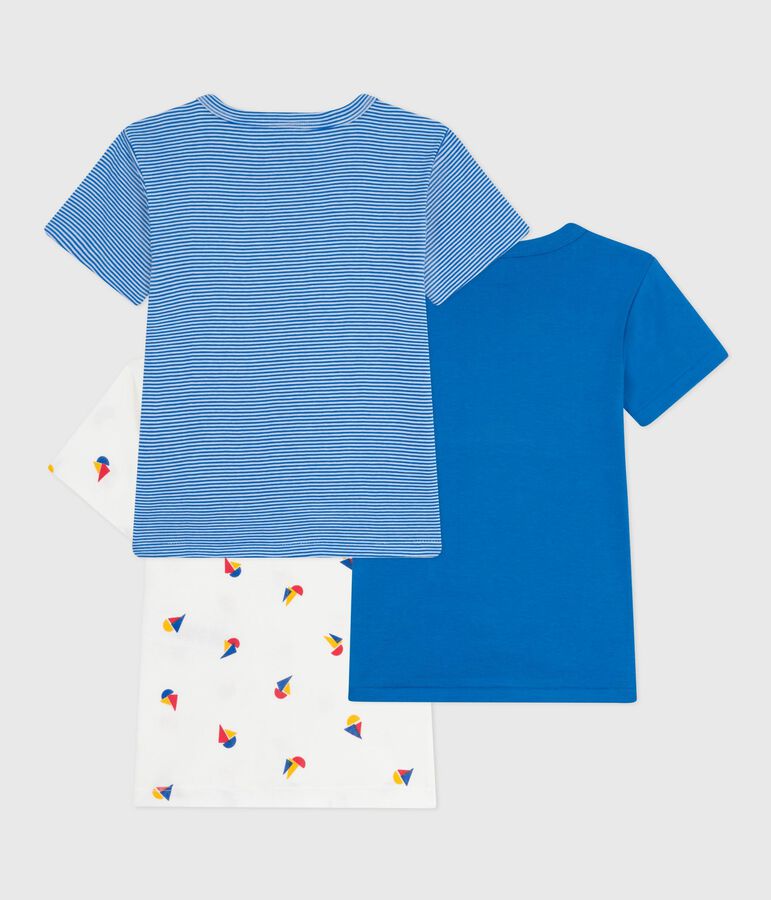 Lot de tee-shirts enfant en coton manches courtes imprim&eacute; multicouleur