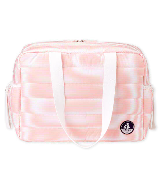 Sac à langer en polyester matelassé. rose ROSAKO/blanc MARSHMALLOW