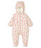 Combipilote microfibre imprimée bébé fille rose FLEUR/blanc MULTICO